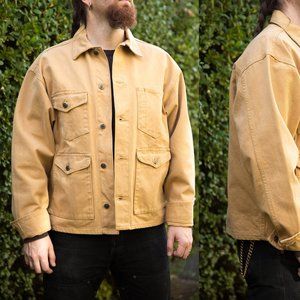 Schaefer Outfitter Beige Canvas Button Down Cotton Workwear Chore Jacket XL